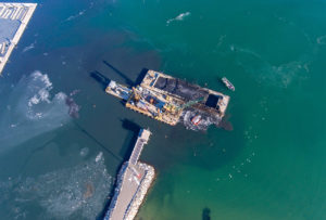 Aerial view of PYC dreging project